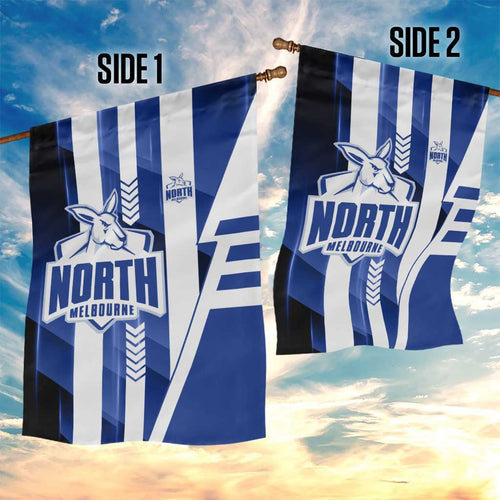 North Melbourne Kangaroos Garden Flag Modern Geometric Sports Graphic Style