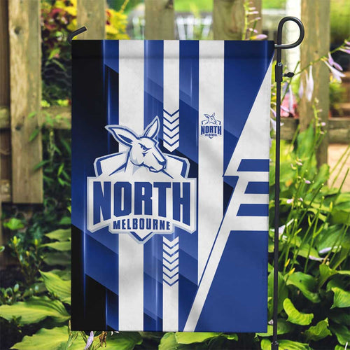 North Melbourne Kangaroos Garden Flag Modern Geometric Sports Graphic Style