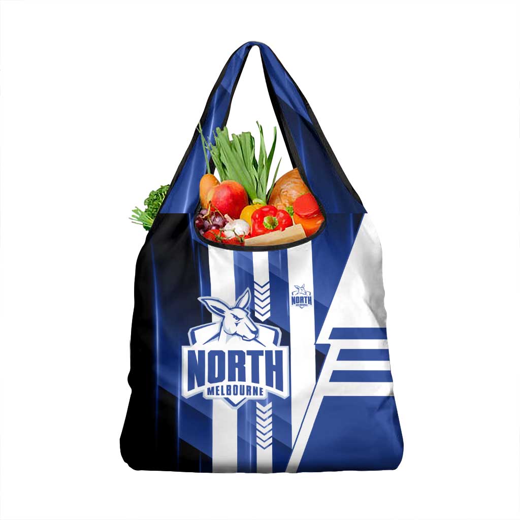 North Melbourne Kangaroos Grocery Bag Modern Geometric Sports Graphic Style