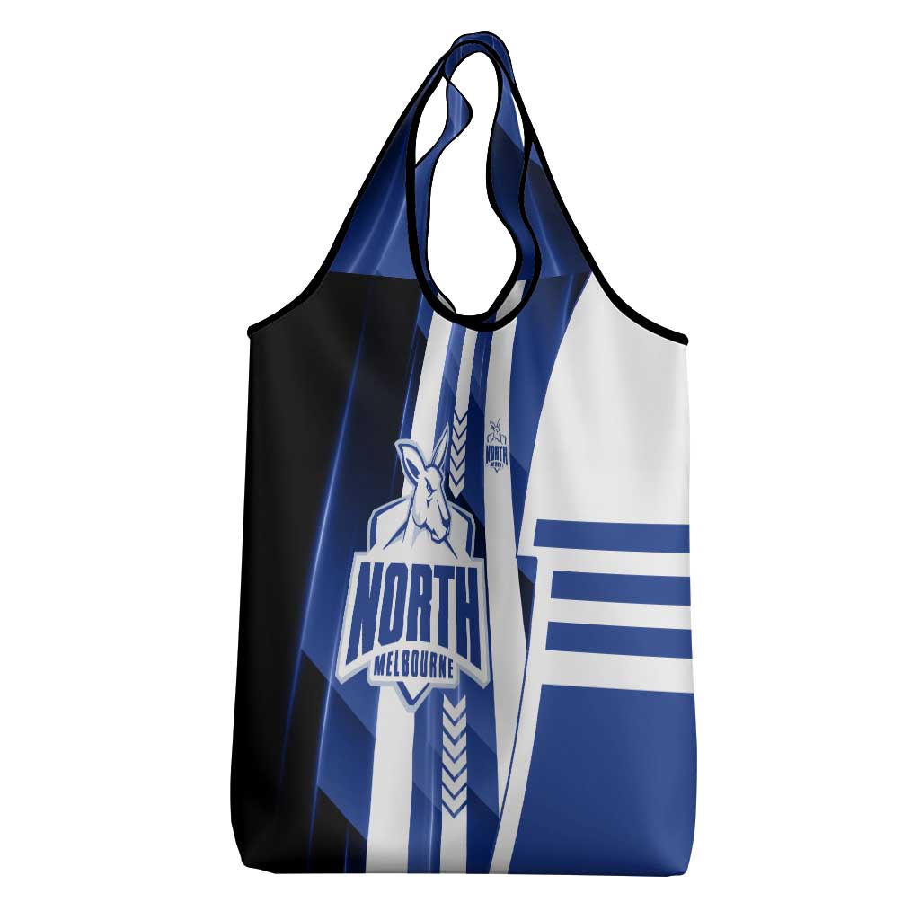 North Melbourne Kangaroos Grocery Bag Modern Geometric Sports Graphic Style