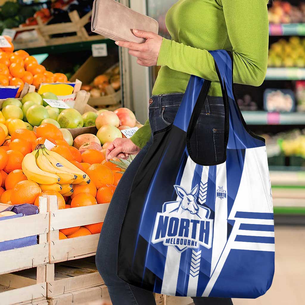 North Melbourne Kangaroos Grocery Bag Modern Geometric Sports Graphic Style