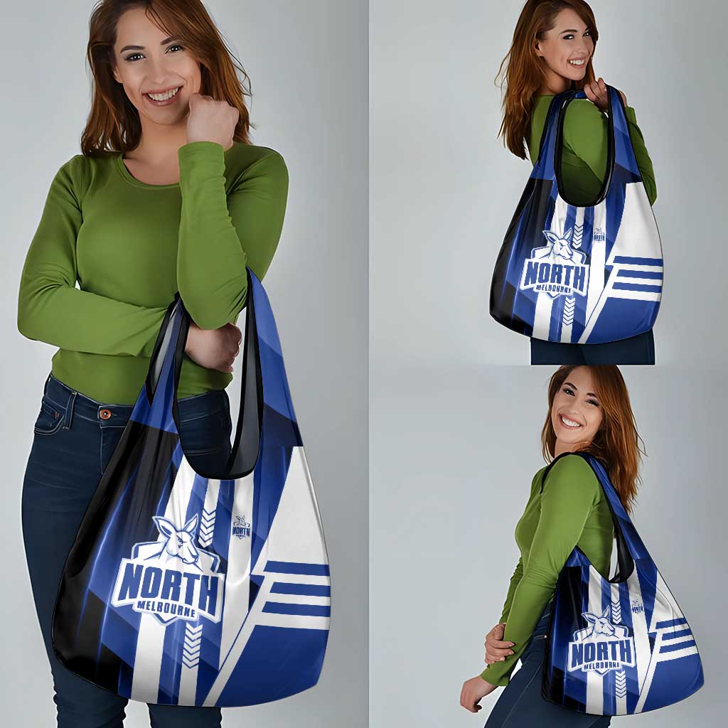 North Melbourne Kangaroos Grocery Bag Modern Geometric Sports Graphic Style