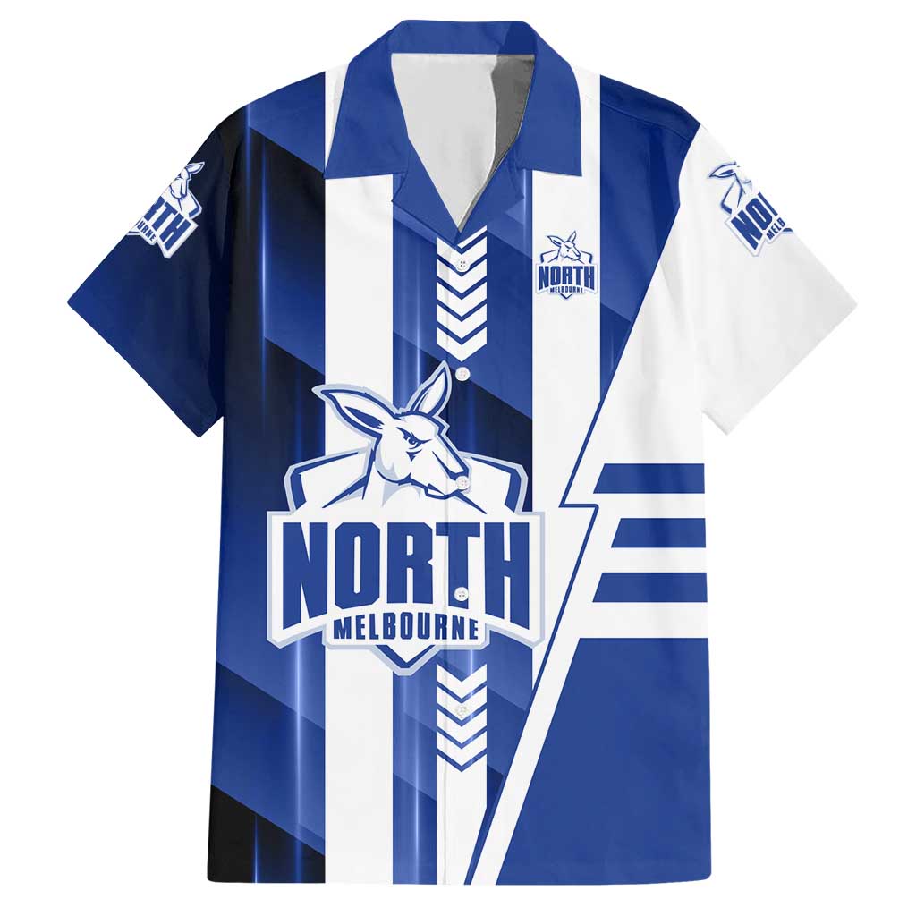 Personalized North Melbourne Kangaroos Hawaiian Shirt Modern Geometric Sports Graphic Style