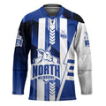 Personalized North Melbourne Kangaroos Hockey Jersey Modern Geometric Sports Graphic Style