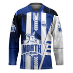 Personalized North Melbourne Kangaroos Hockey Jersey Modern Geometric Sports Graphic Style
