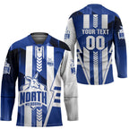 Personalized North Melbourne Kangaroos Hockey Jersey Modern Geometric Sports Graphic Style