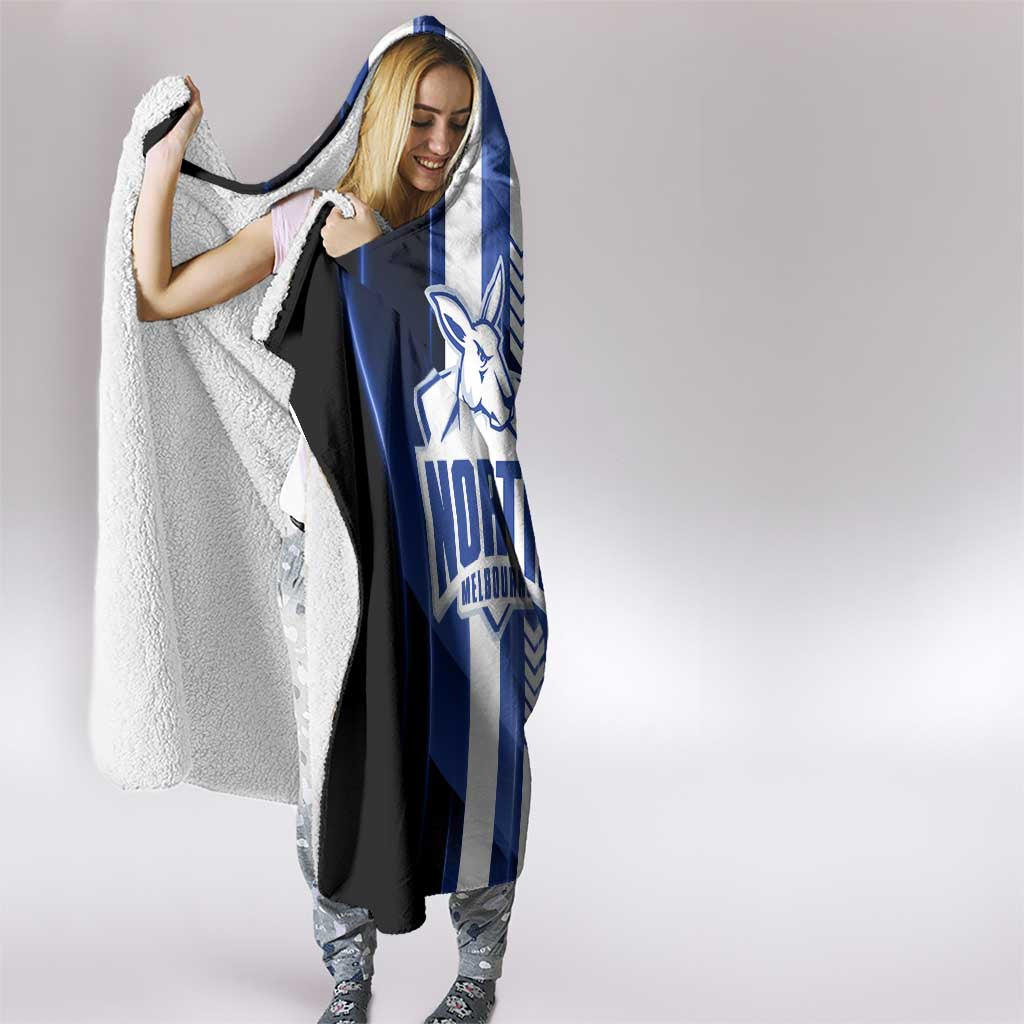 North Melbourne Kangaroos Hooded Blanket Modern Geometric Sports Graphic Style