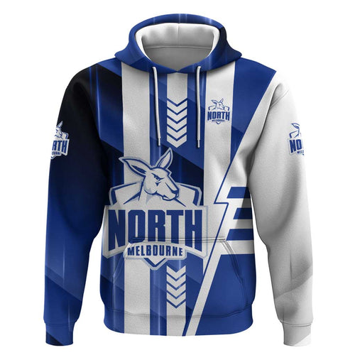 Personalized North Melbourne Kangaroos Hoodie Modern Geometric Sports Graphic Style