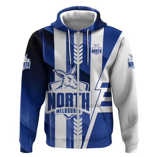 Personalized North Melbourne Kangaroos Hoodie Modern Geometric Sports Graphic Style