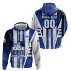 Personalized North Melbourne Kangaroos Hoodie Modern Geometric Sports Graphic Style