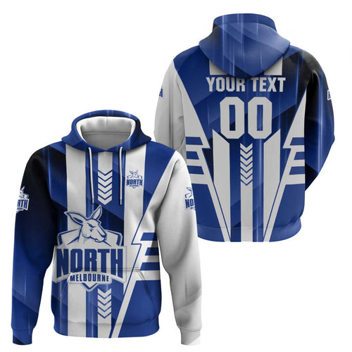 Personalized North Melbourne Kangaroos Hoodie Modern Geometric Sports Graphic Style