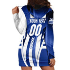 Personalized North Melbourne Kangaroos Hoodie Dress Modern Geometric Sports Graphic Style