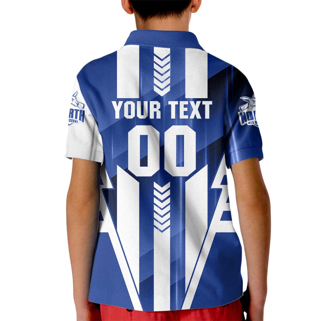 Personalized North Melbourne Kangaroos Kid Polo Shirt Modern Geometric Sports Graphic Style