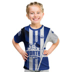 Personalized North Melbourne Kangaroos Kid T Shirt Modern Geometric Sports Graphic Style