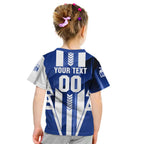 Personalized North Melbourne Kangaroos Kid T Shirt Modern Geometric Sports Graphic Style