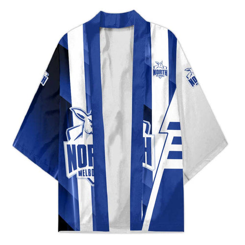 Personalized North Melbourne Kangaroos Kimono Modern Geometric Sports Graphic Style
