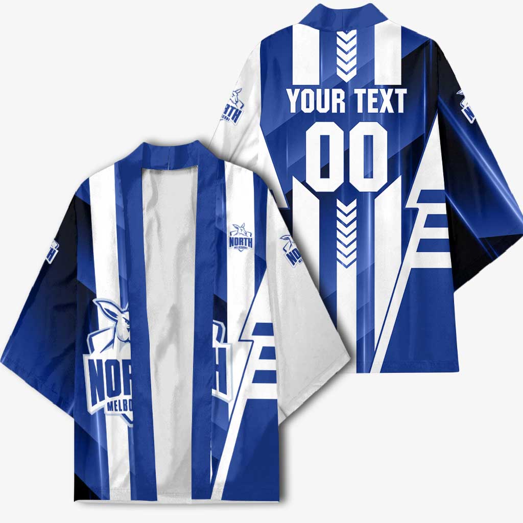 Personalized North Melbourne Kangaroos Kimono Modern Geometric Sports Graphic Style