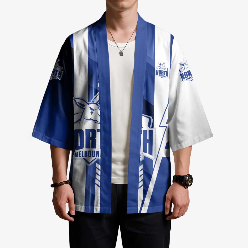 Personalized North Melbourne Kangaroos Kimono Modern Geometric Sports Graphic Style