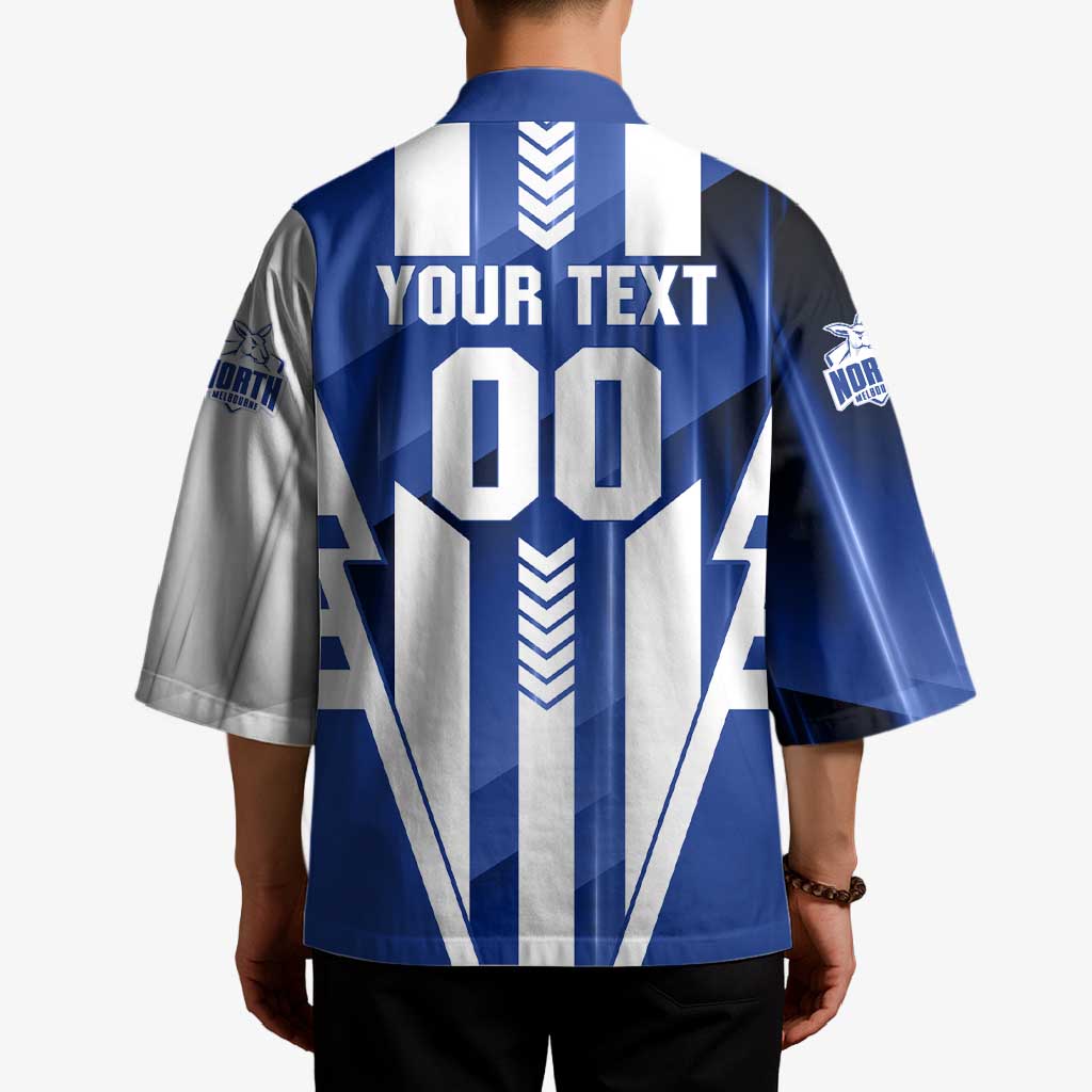 Personalized North Melbourne Kangaroos Kimono Modern Geometric Sports Graphic Style