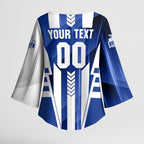 Personalized North Melbourne Kangaroos Kimono Sleeve Blouse Modern Geometric Sports Graphic Style