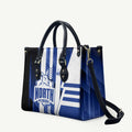 North Melbourne Kangaroos Leather Bag Modern Geometric Sports Graphic Style