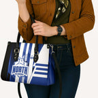 North Melbourne Kangaroos Leather Bag Modern Geometric Sports Graphic Style