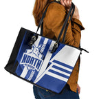 North Melbourne Kangaroos Leather Tote Bag Modern Geometric Sports Graphic Style