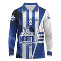 Personalized North Melbourne Kangaroos Long Sleeve Polo Shirt Modern Geometric Sports Graphic Style