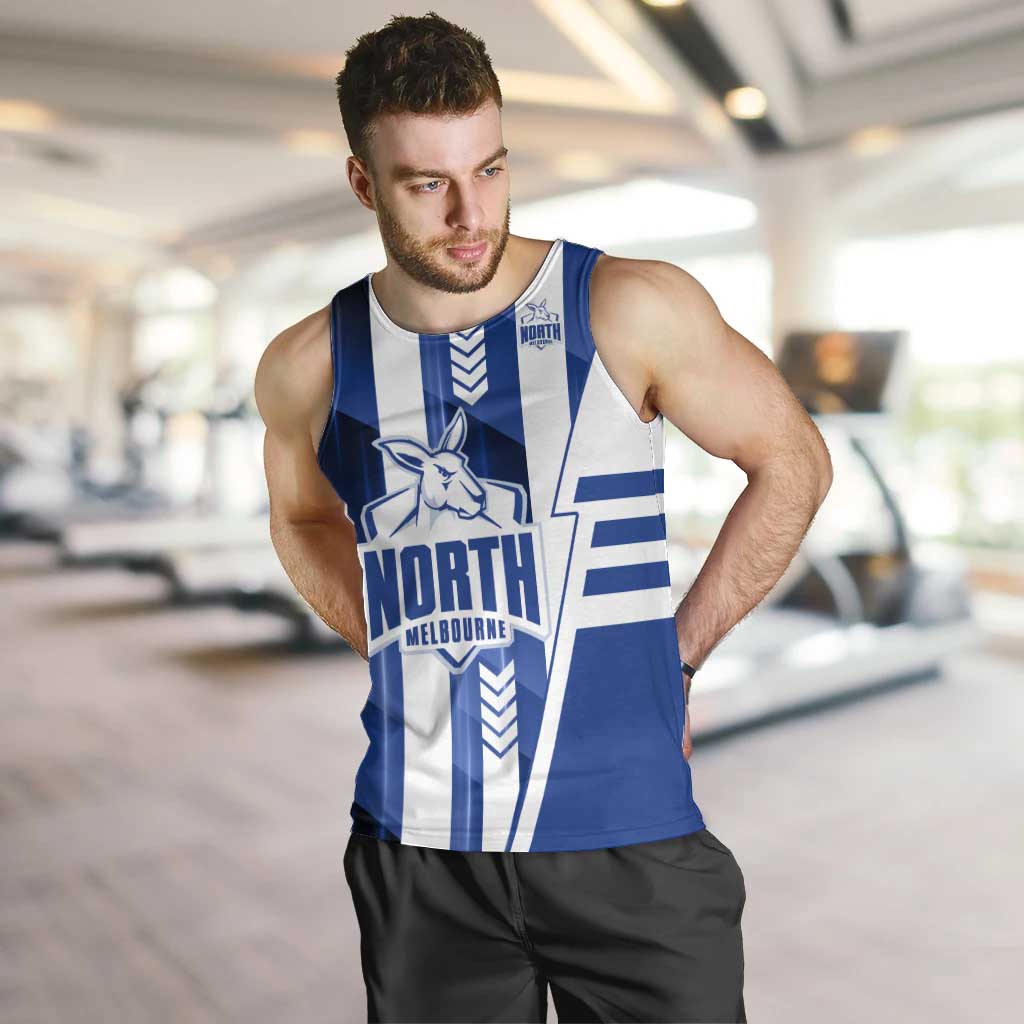 Personalized North Melbourne Kangaroos Men Tank Top Modern Geometric Sports Graphic Style
