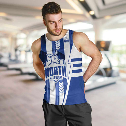 Personalized North Melbourne Kangaroos Men Tank Top Modern Geometric Sports Graphic Style
