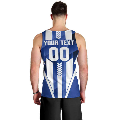 Personalized North Melbourne Kangaroos Men Tank Top Modern Geometric Sports Graphic Style