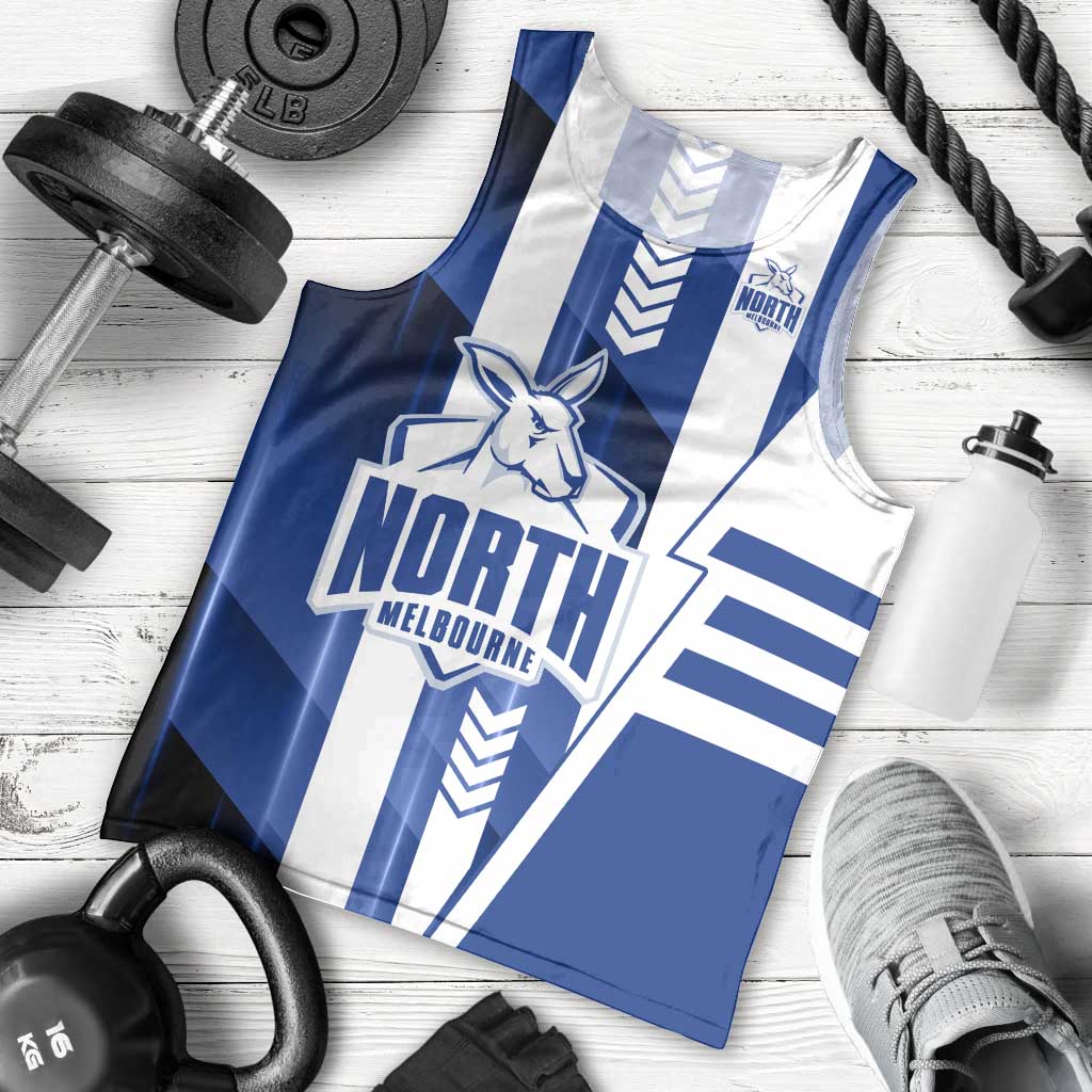 Personalized North Melbourne Kangaroos Men Tank Top Modern Geometric Sports Graphic Style