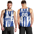 Personalized North Melbourne Kangaroos Men Tank Top Modern Geometric Sports Graphic Style