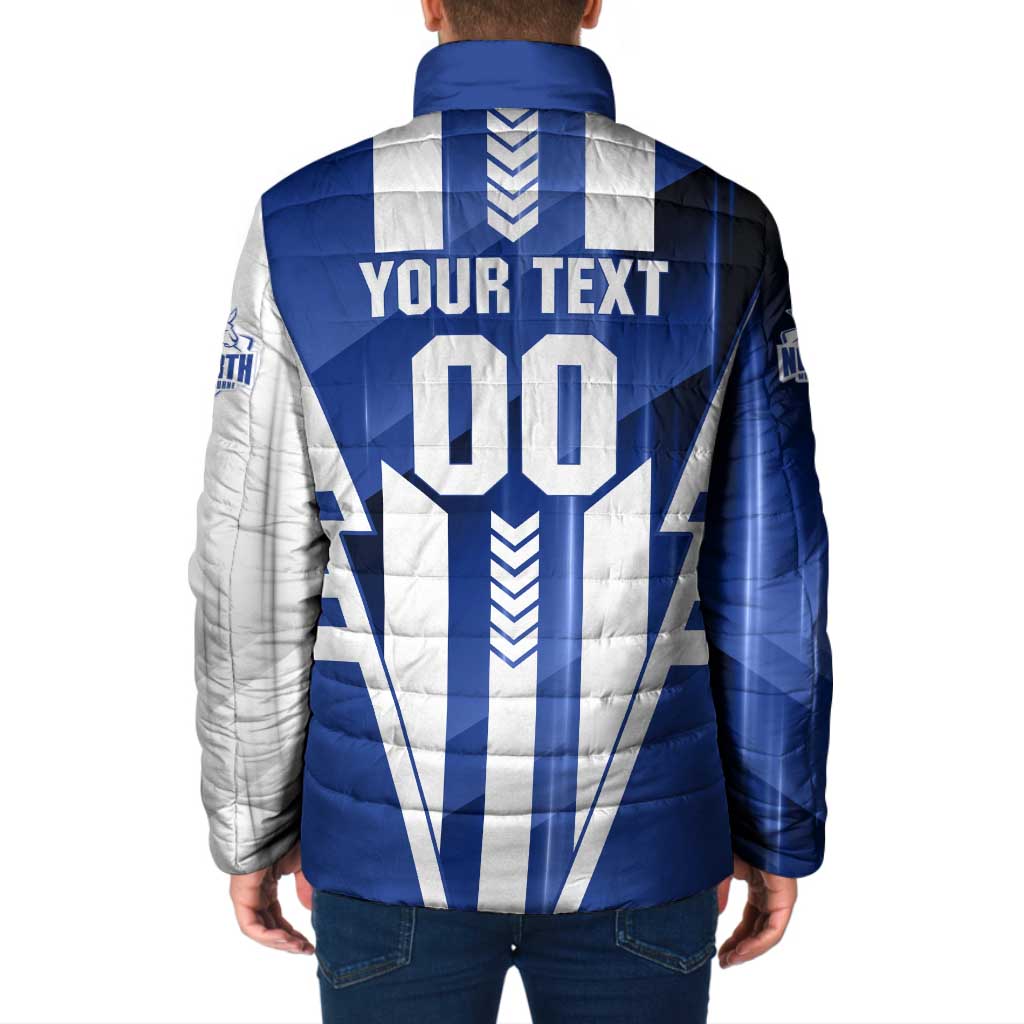Personalized North Melbourne Kangaroos Padded Jacket Modern Geometric Sports Graphic Style