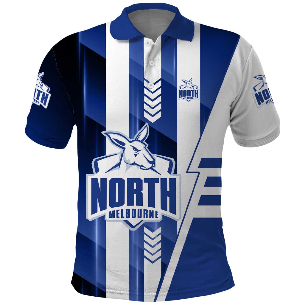 Personalized North Melbourne Kangaroos Polo Shirt Modern Geometric Sports Graphic Style