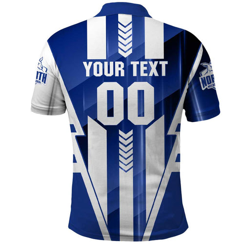 Personalized North Melbourne Kangaroos Polo Shirt Modern Geometric Sports Graphic Style