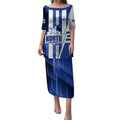 Personalized North Melbourne Kangaroos Puletasi Modern Geometric Sports Graphic Style