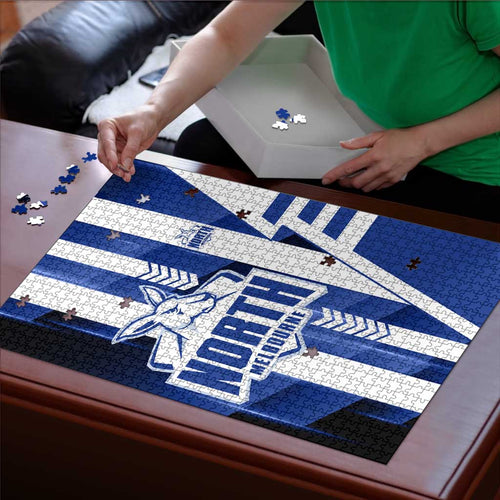 North Melbourne Kangaroos Puzzle Modern Geometric Sports Graphic Style