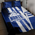 North Melbourne Kangaroos Quilt Bed Set Modern Geometric Sports Graphic Style