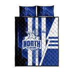 North Melbourne Kangaroos Quilt Bed Set Modern Geometric Sports Graphic Style