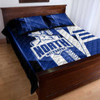 North Melbourne Kangaroos Quilt Bed Set Modern Geometric Sports Graphic Style
