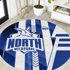 North Melbourne Kangaroos Round Carpet Modern Geometric Sports Graphic Style