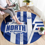 North Melbourne Kangaroos Round Carpet Modern Geometric Sports Graphic Style