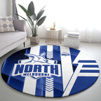North Melbourne Kangaroos Round Carpet Modern Geometric Sports Graphic Style
