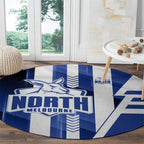 North Melbourne Kangaroos Round Carpet Modern Geometric Sports Graphic Style