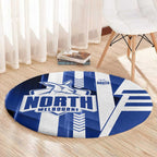 North Melbourne Kangaroos Round Carpet Modern Geometric Sports Graphic Style