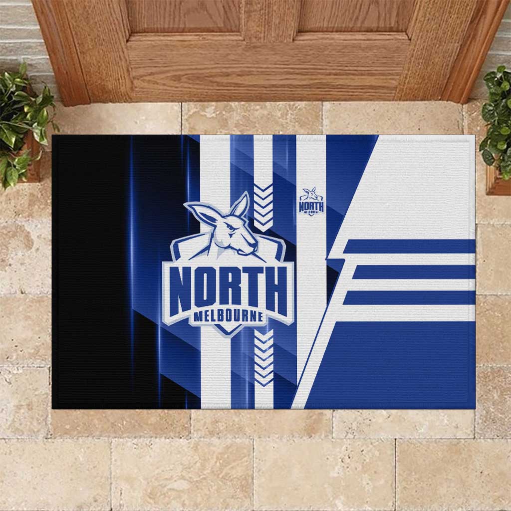 North Melbourne Kangaroos Rubber Doormat Modern Geometric Sports Graphic Style
