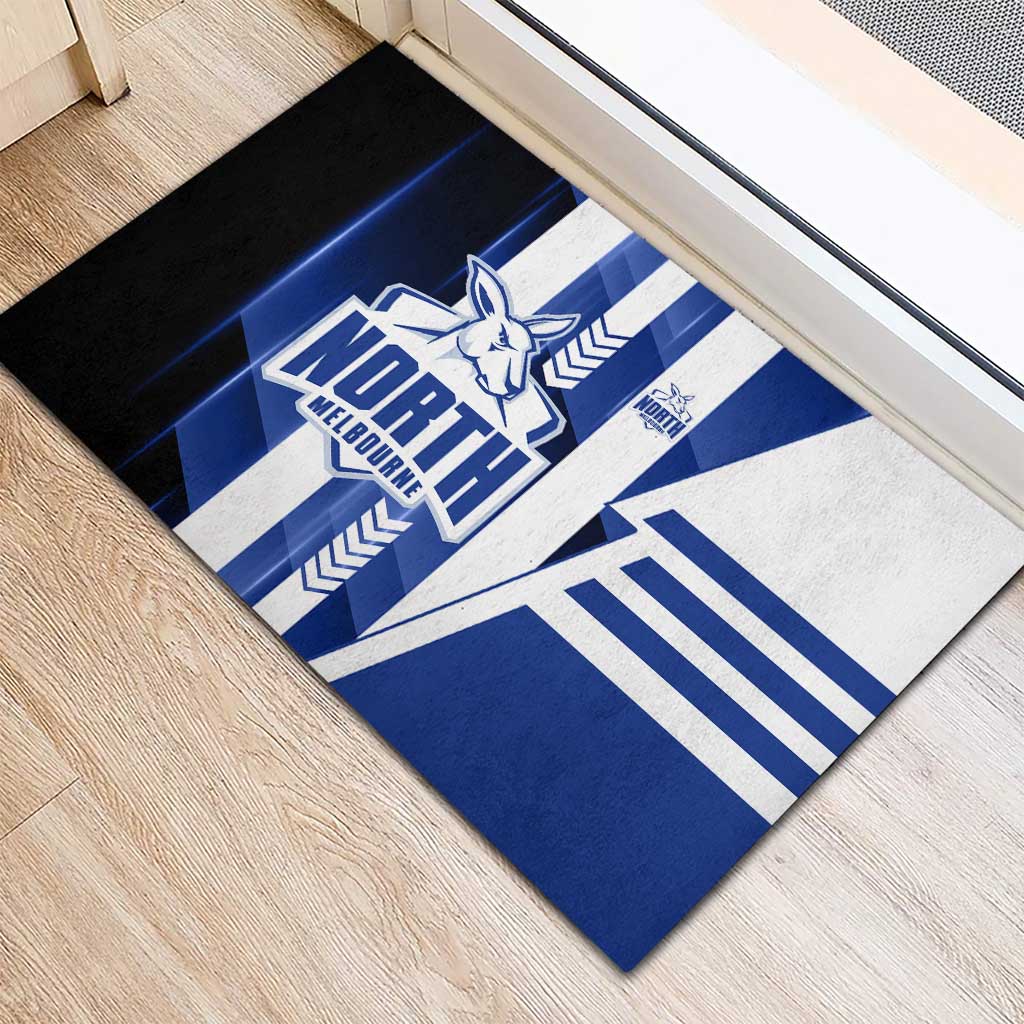 North Melbourne Kangaroos Rubber Doormat Modern Geometric Sports Graphic Style