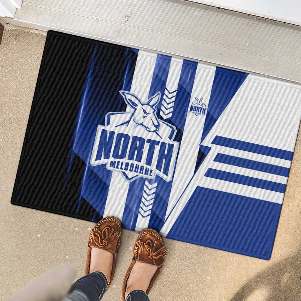 North Melbourne Kangaroos Rubber Doormat Modern Geometric Sports Graphic Style