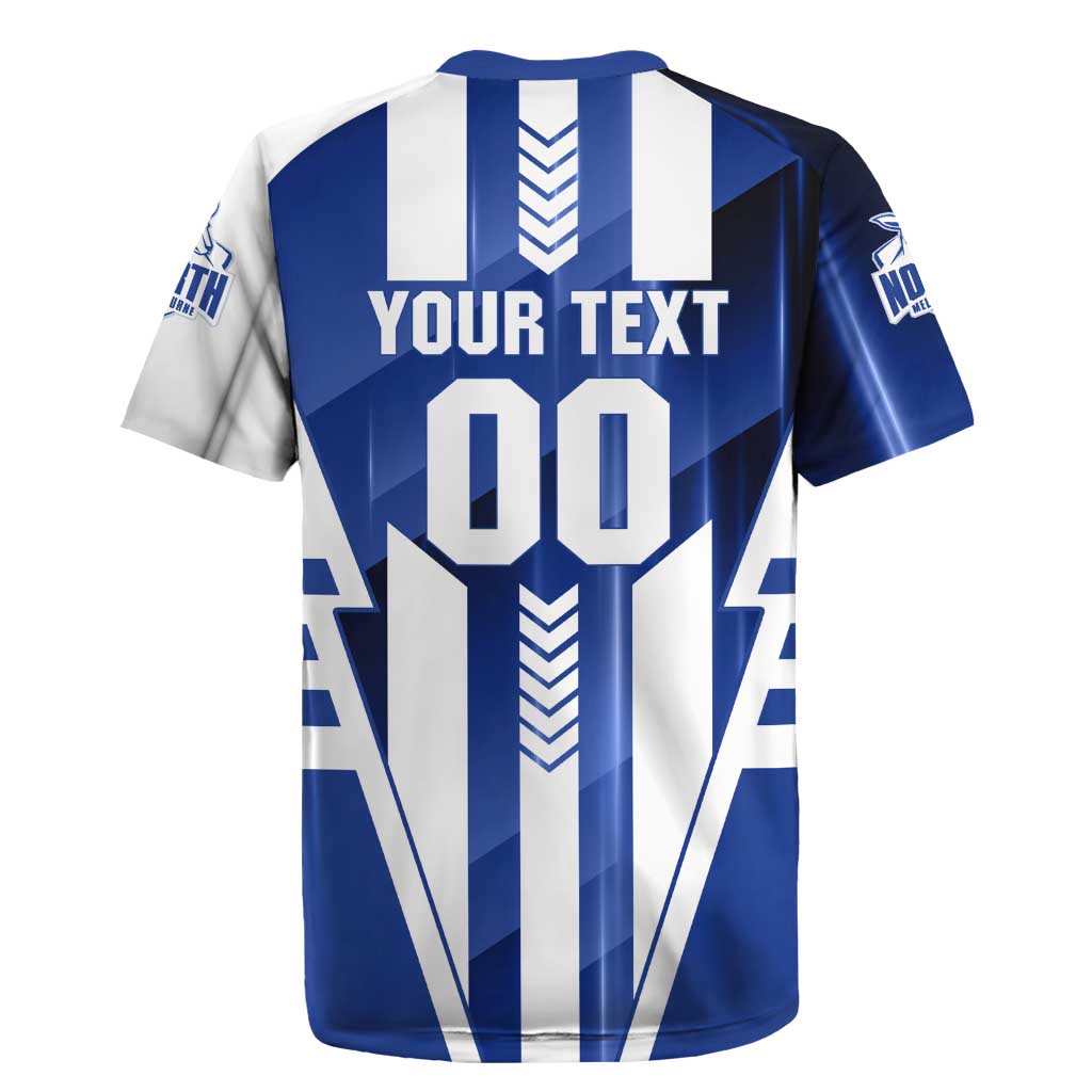 Personalized North Melbourne Kangaroos Rugby Jersey Modern Geometric Sports Graphic Style